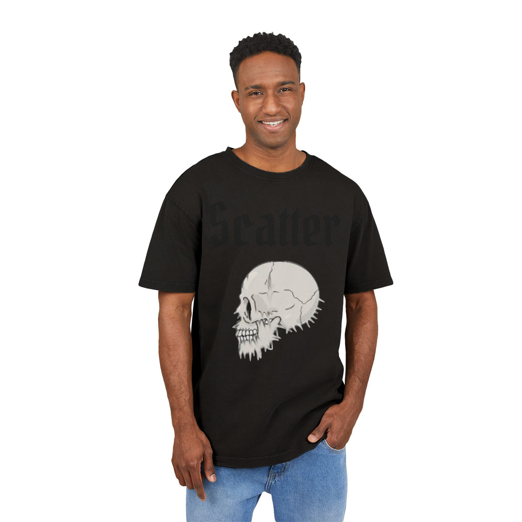 Scatter/ skull graphic/ acid wash