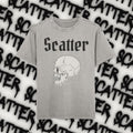 Scatter/ skull graphic/ acid wash
