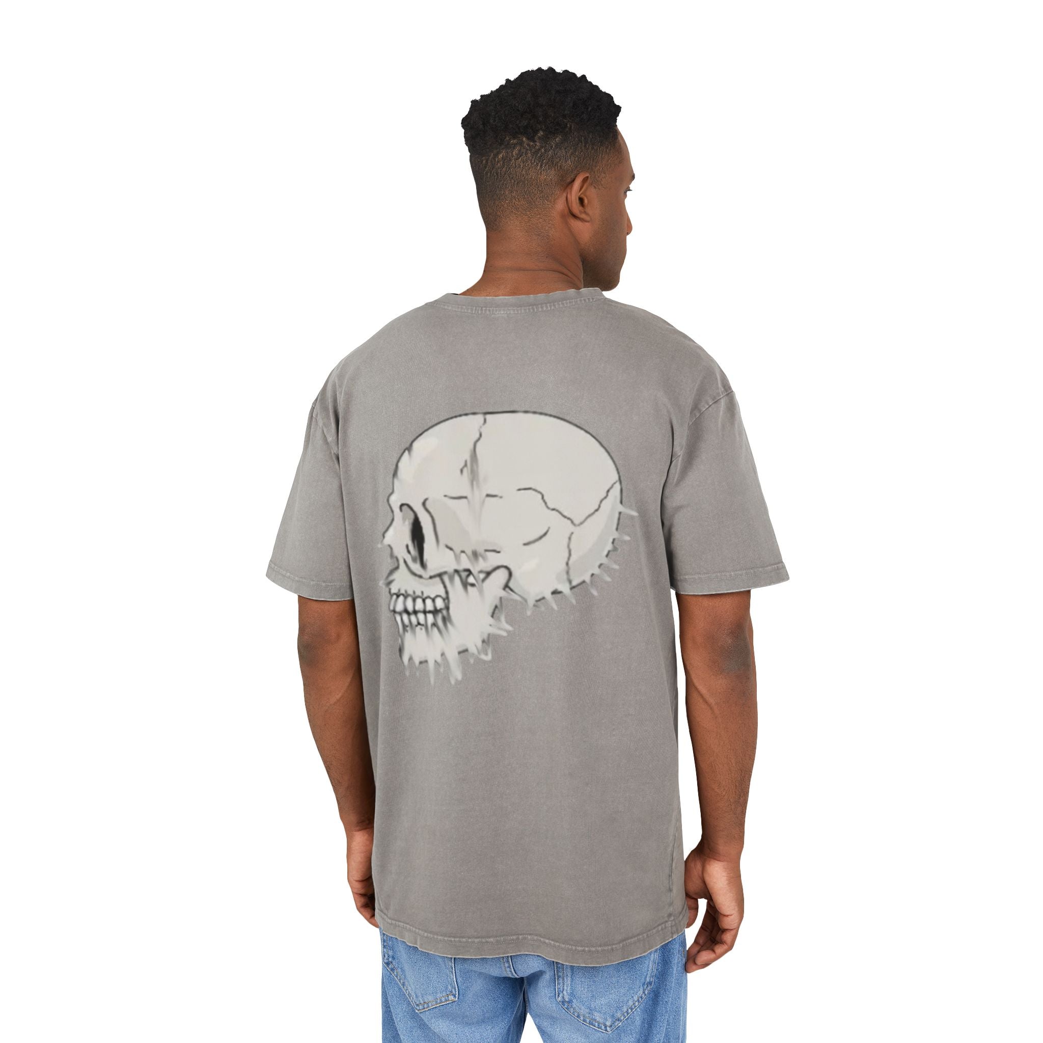 Scatter/ skull graphic/ acid wash