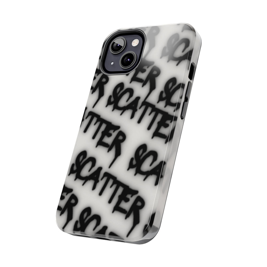 Scatter Graffiti Tough Phone Case – Black Spray-Style Protective Cover