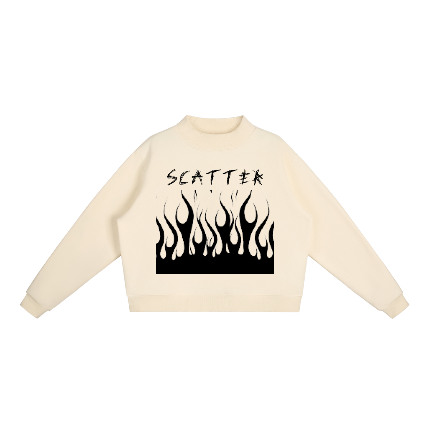 Essential Fleece Mock-Neck Crew Sweatshirt