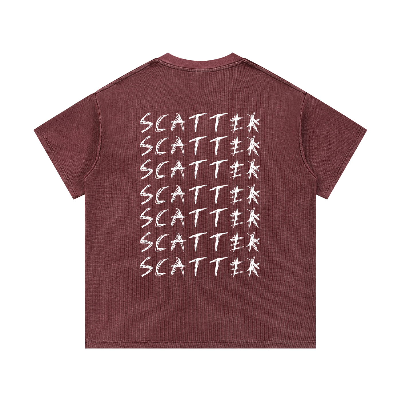 Mineral Wash Waffle Knit Scatter skull graphic