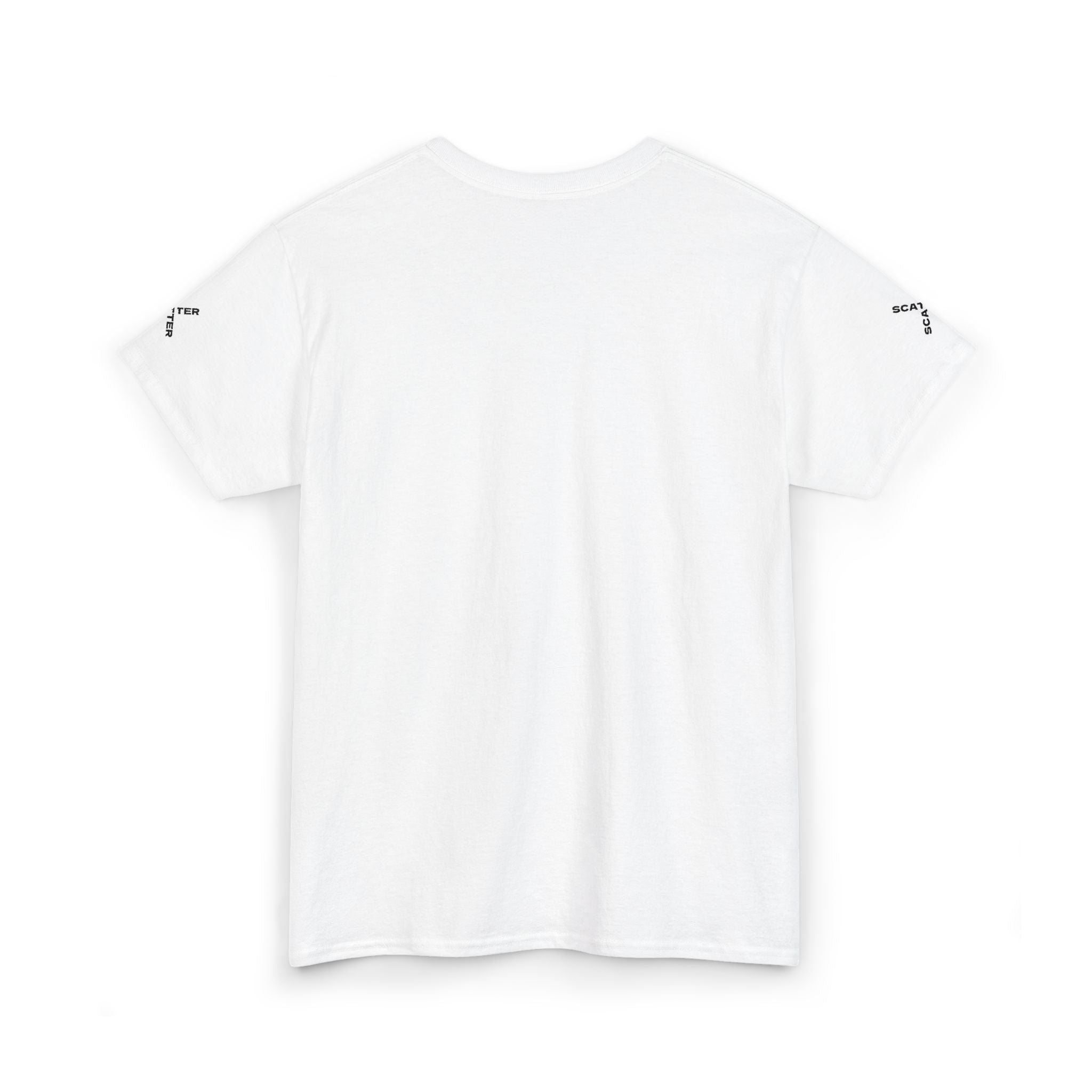 Scatter Graphic Tee — Pink Distressed Text Cotton T‑Shirt