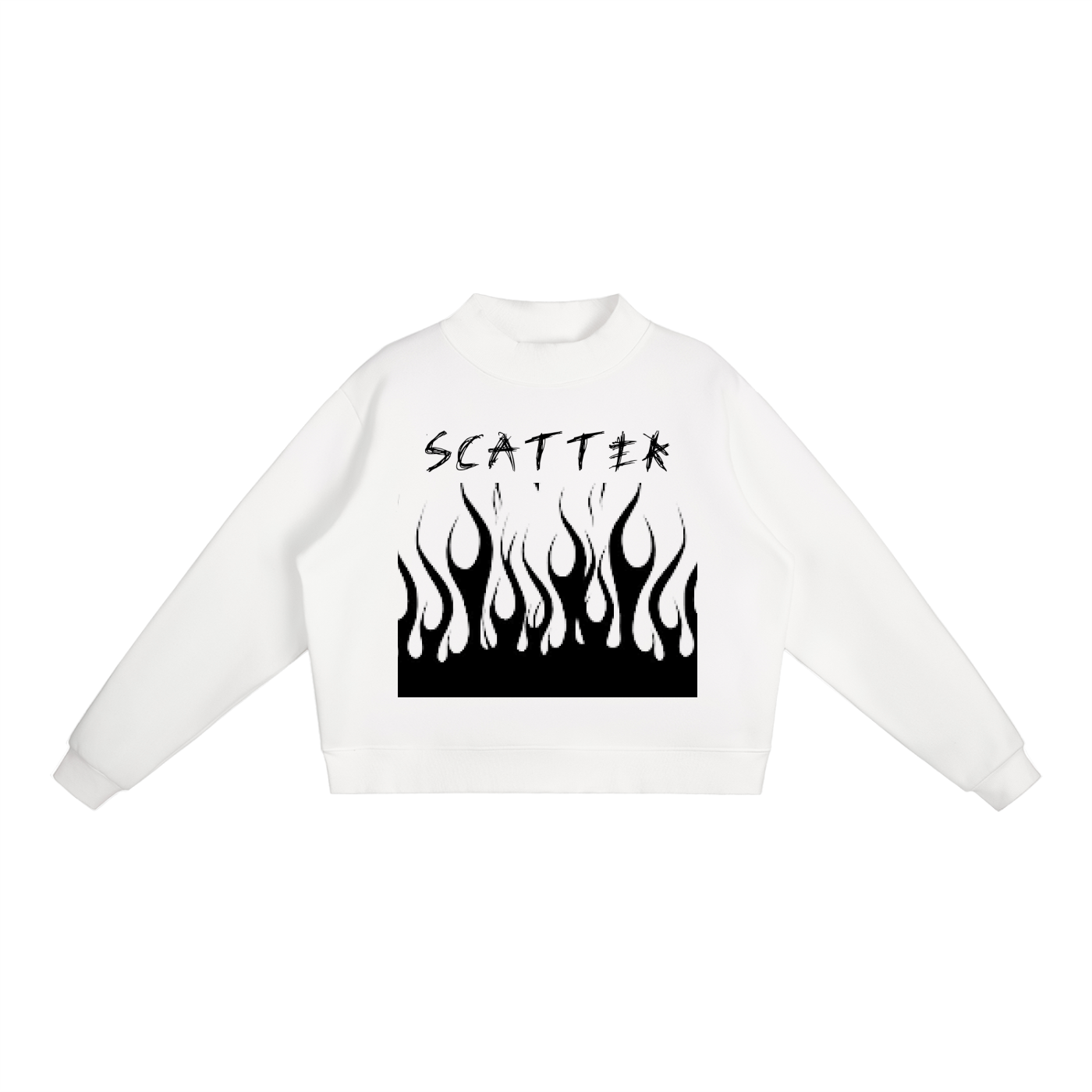 Essential Fleece Mock-Neck Crew Sweatshirt