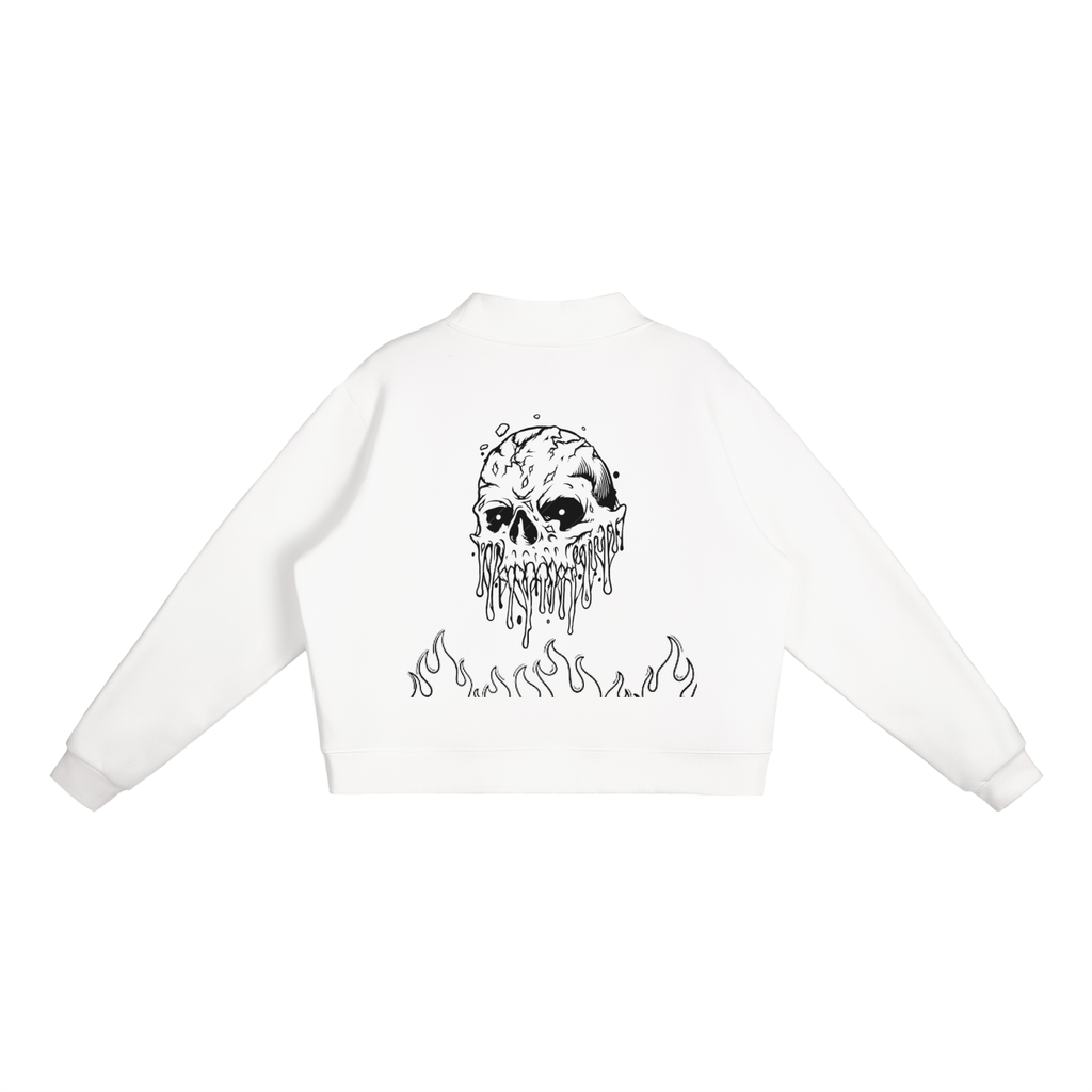 Essential Fleece Mock-Neck Crew Sweatshirt