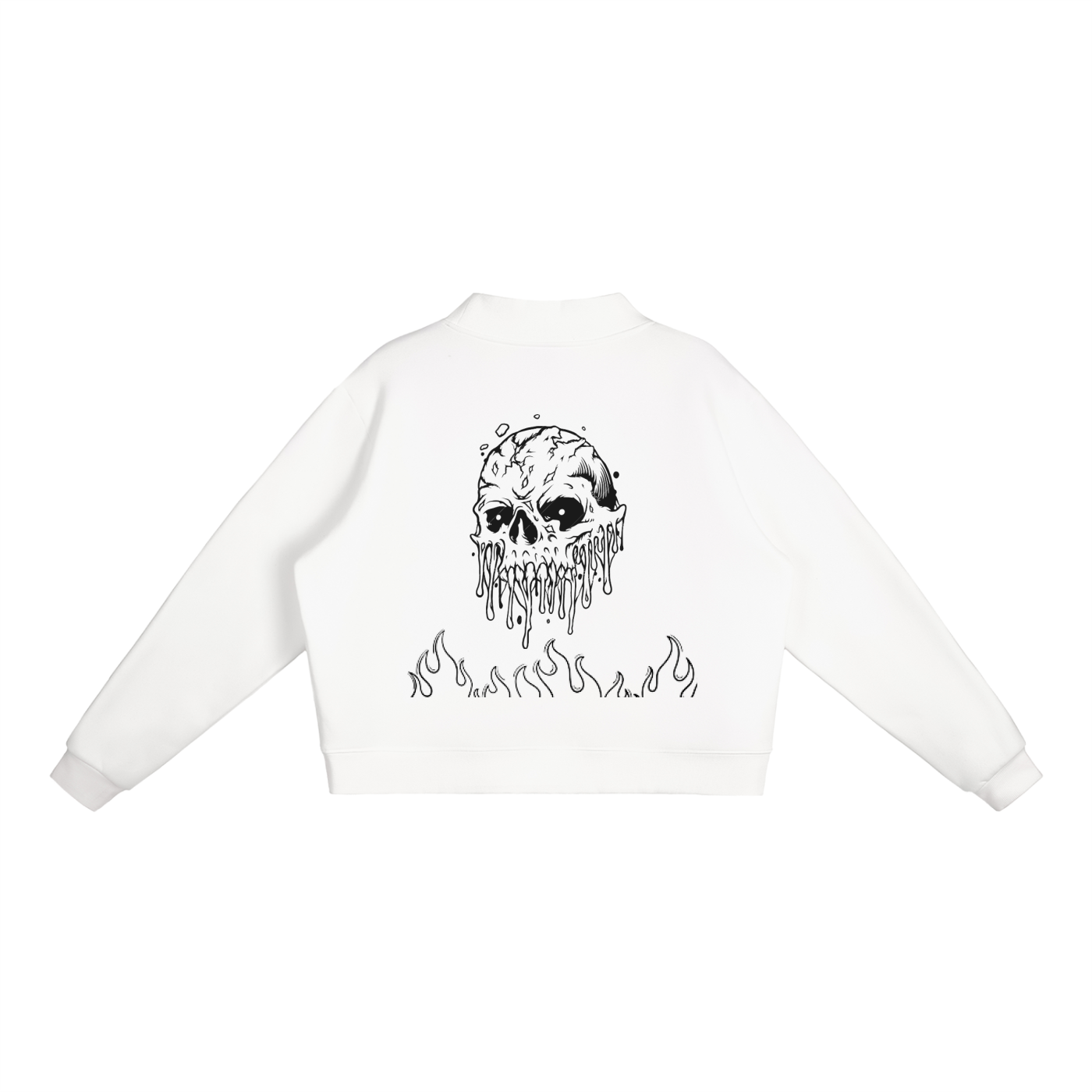 Essential Fleece Mock-Neck Crew Sweatshirt