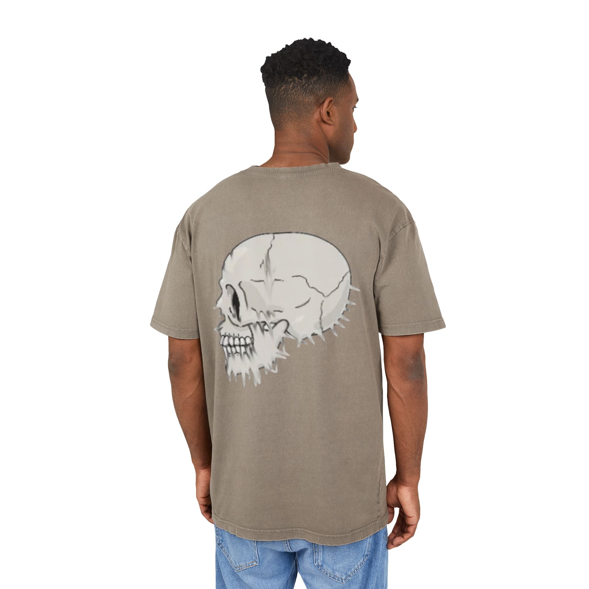 Scatter/ skull graphic/ acid wash