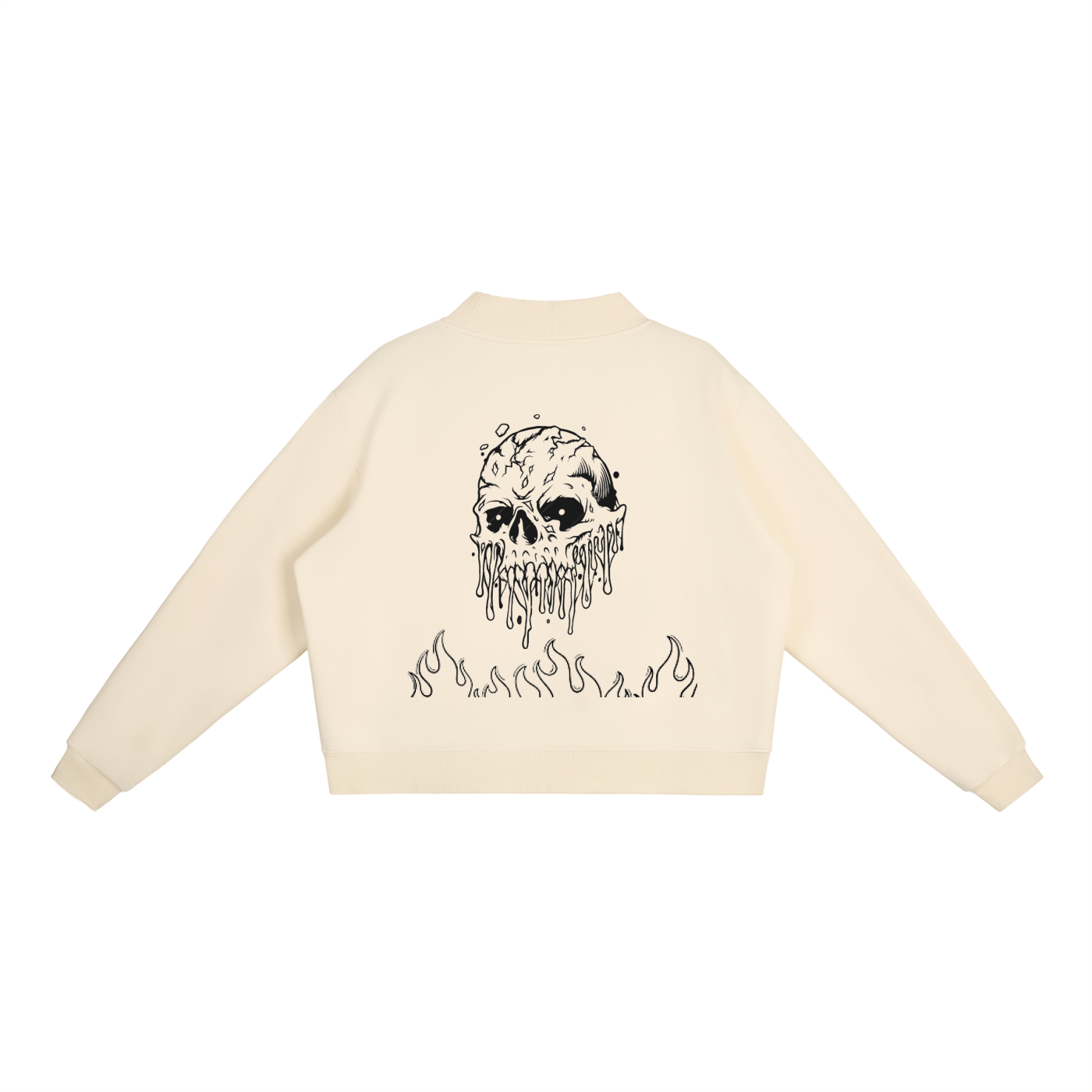 Essential Fleece Mock-Neck Crew Sweatshirt