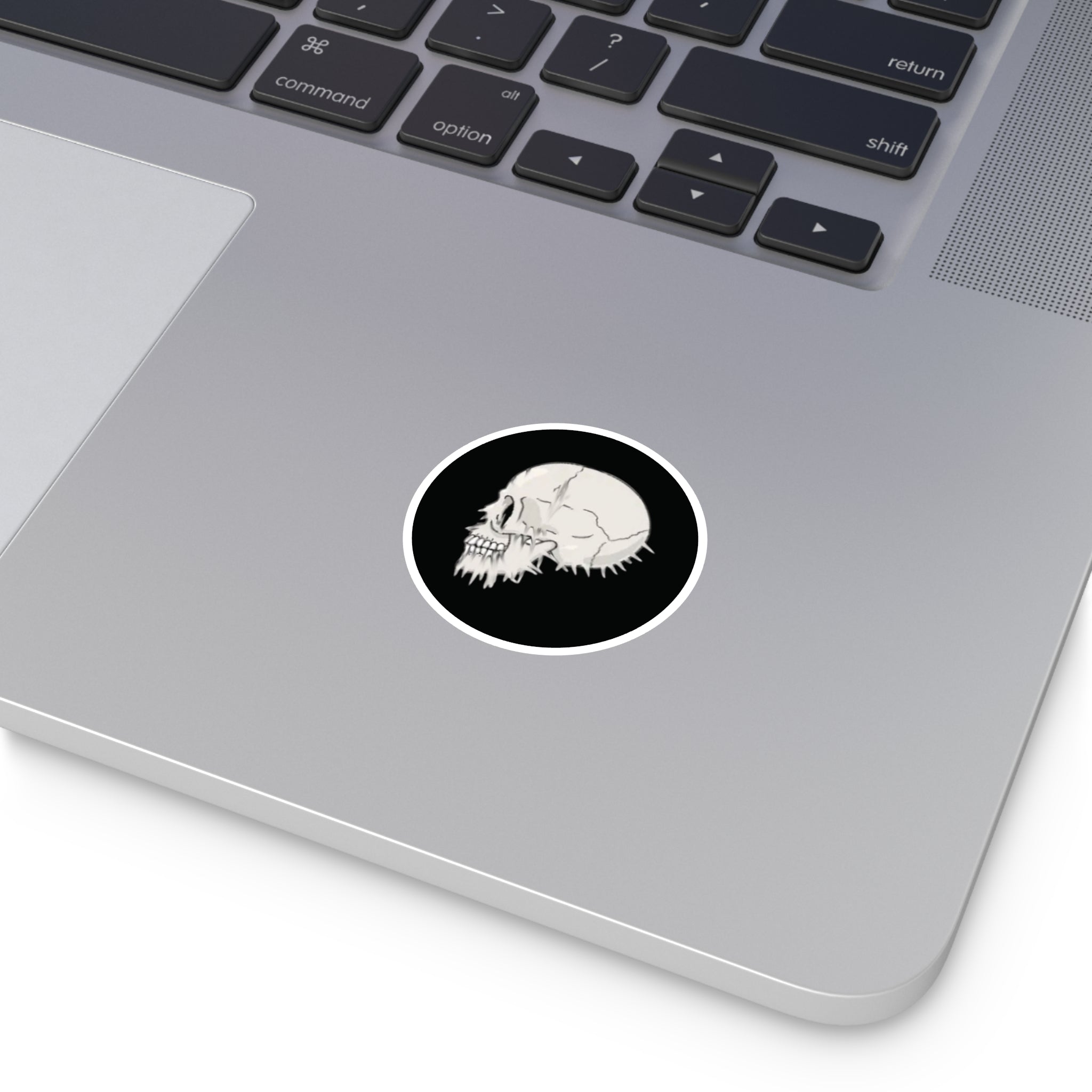 Skull Sticker — Round Gothic Skull Decal (Indoor/Outdoor)