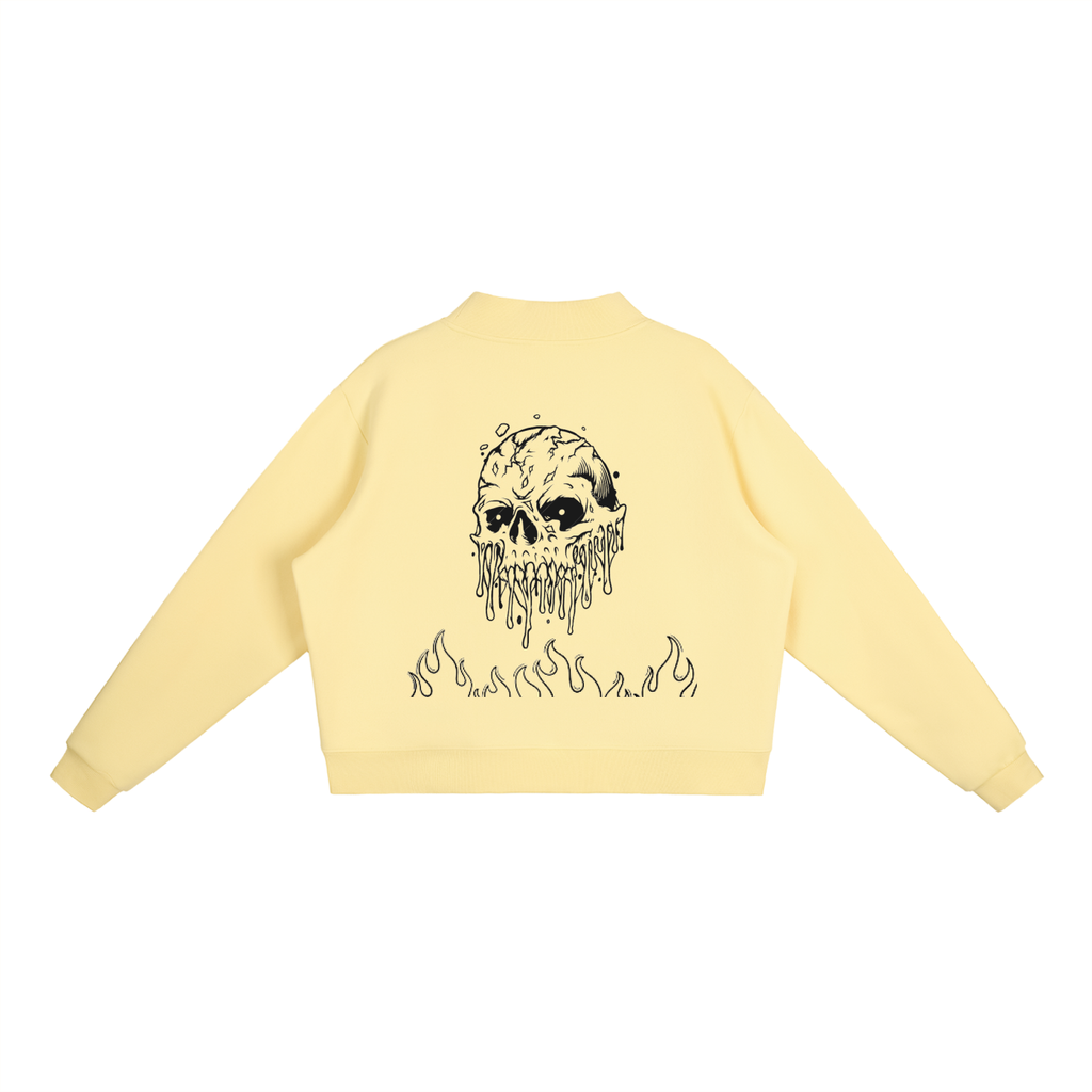 Essential Fleece Mock-Neck Crew Sweatshirt