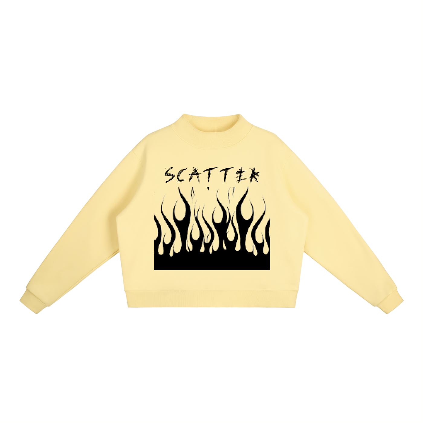 Essential Fleece Mock-Neck Crew Sweatshirt